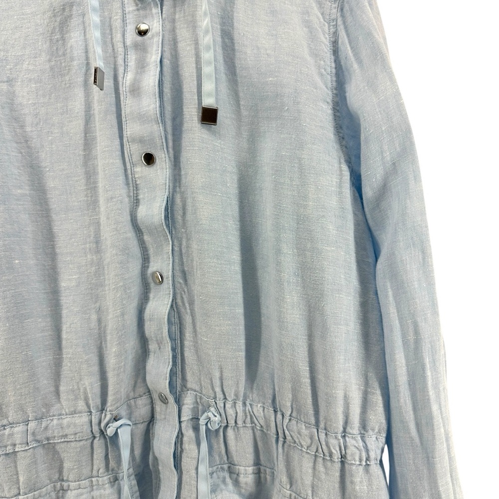 Rachel Roy Linen Utility Jacket Light Blue Size XL - Picture 6 of 11